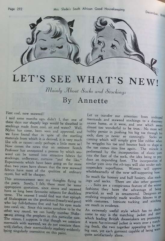 Mrs. Salde's South African Good Housekeeping (Vol. 6. 1940-1941)