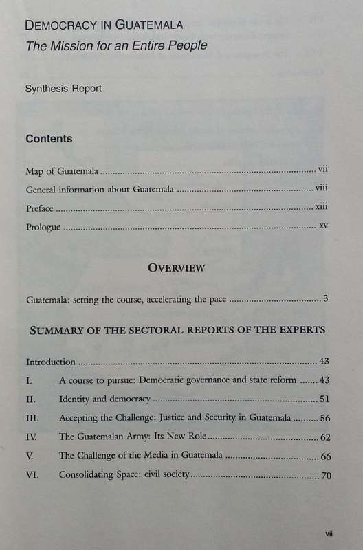 Democracy in Guatemala: The Mission for an Entire People (Synthesis Report)