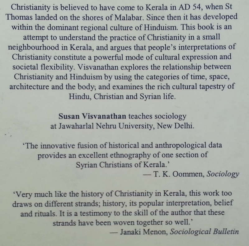 The Christians of Kerala: History, Belief and Ritual Among the Yakoba | Susan Visvanathan