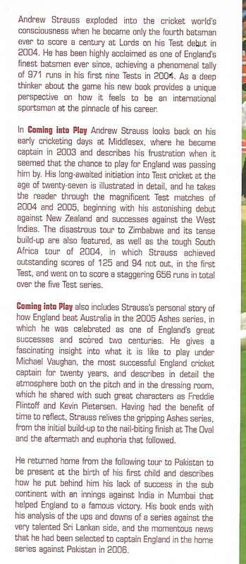 Coming Into Play: My Life in Test Cricket | Andrew Strauss