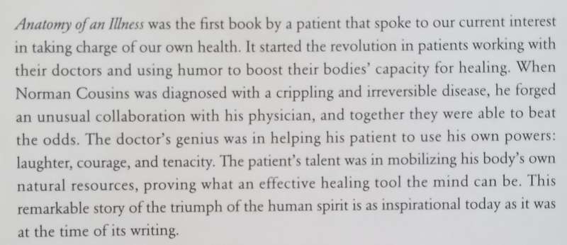 Anatomy of an Illness as Perceived by the Patient | Norman Cousins