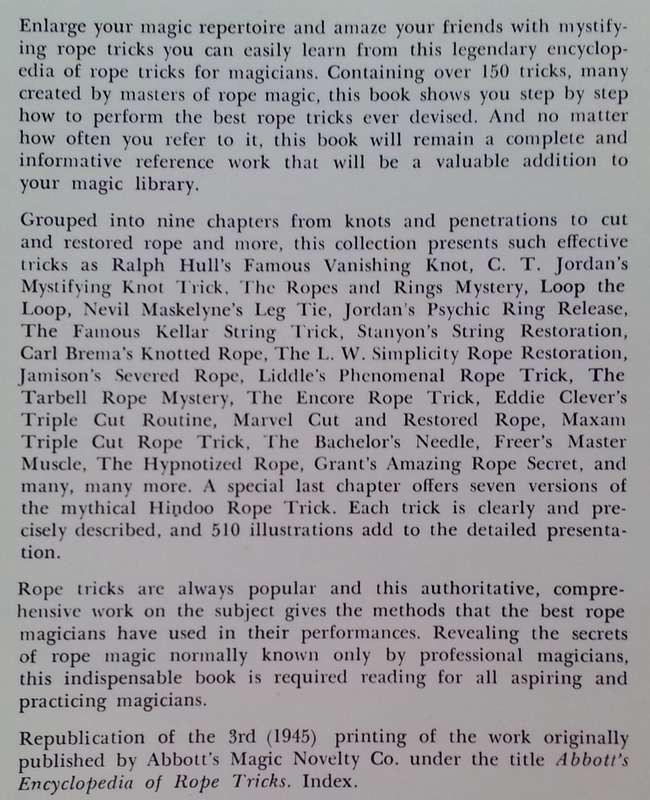 Abbott's Encyclopedia of Rope Tricks for Magicians | Stewart James (Ed.)