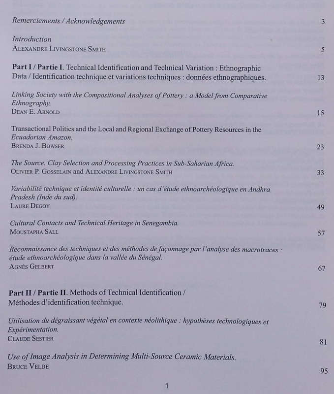 Pottery Manufacturing Processes: Reconstitution and Interpretation | Alexandre Livingstone Smith,...