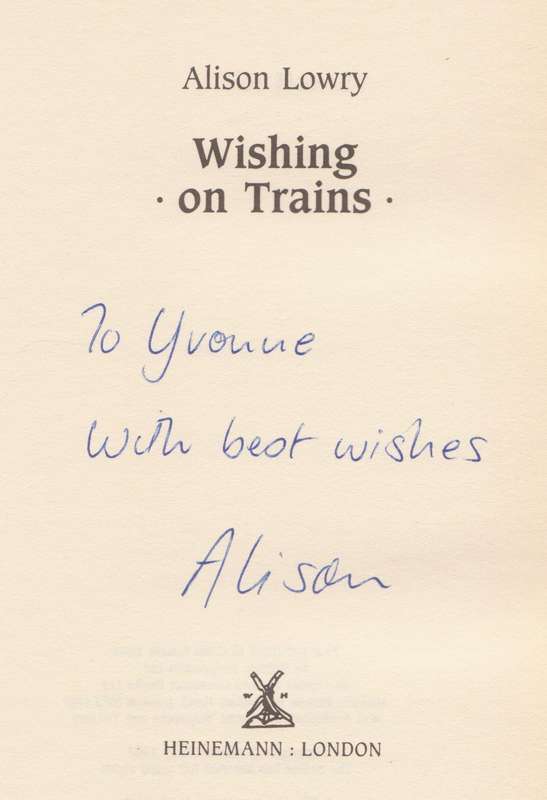 Wishing on Trains (Inscribed by Author) | Alison Lowry