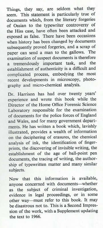 Suspect Documents: Their Scientific Examination | Wilson R. Harrison