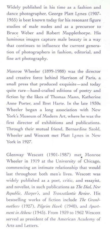 When We Were Three: The Travel Albums of George Platt Lynes, Monroe Wheeler & Glenway Wescott, 19...
