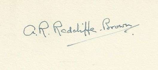 Structure and Function in Primitive Society (Signed by Author) | A. R. Radcliffe-Brown