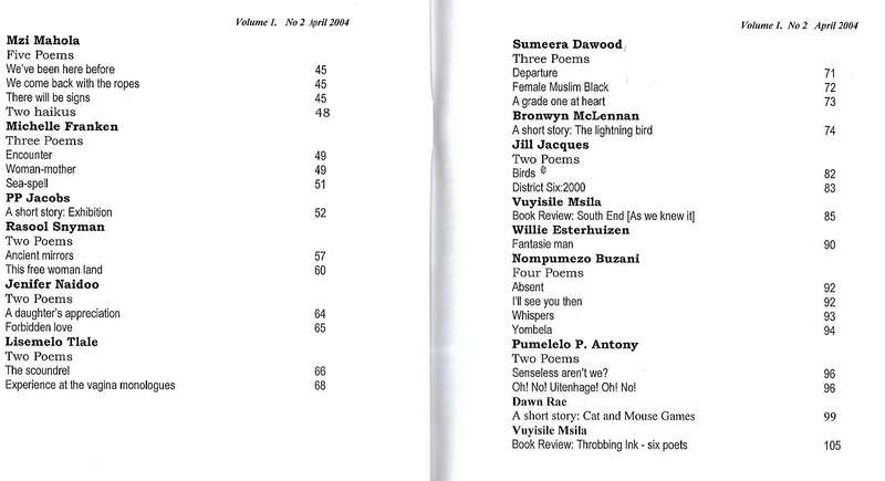Echoes Literary Journal (Vol. 1, No. 2, April 2004)