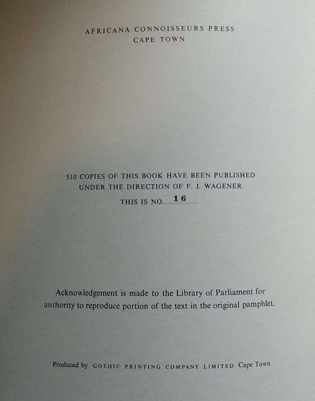 Facts Connected with the Stopping of the South African Commercial Advertiser (Limited Edition Fac...