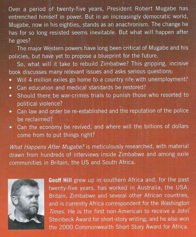 What Happens After Mugabe? (Inscribed by Author) | Geoff Hill