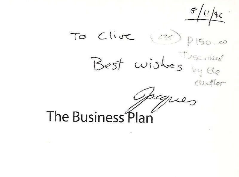 The Business Plan: A Manual for South African Entrepreneurs (Inscribed by Author) | Jacques Magliolo