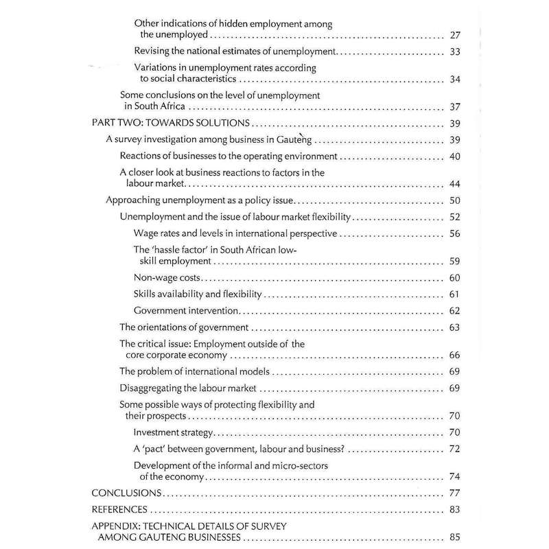 Unemployment in South Africa: The Facts, the Prospects and an Exploration of Solutions | Lawrence...