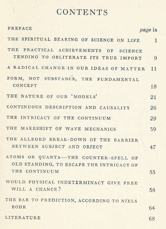 Science and Humanism: Physics in Our Time (First Edition, 1951) | Erwin Schrodinger