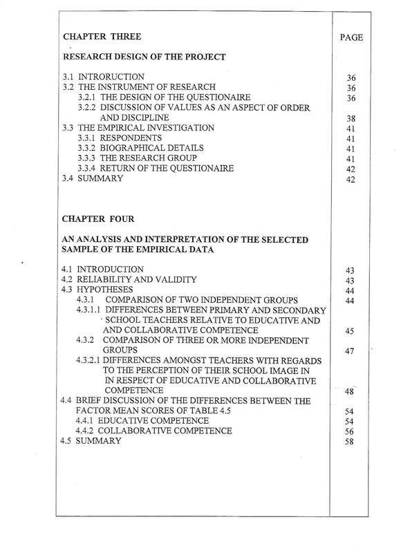 Values as an Aspect of Order and Discipline: Implication for the Management of Teacher Competence...