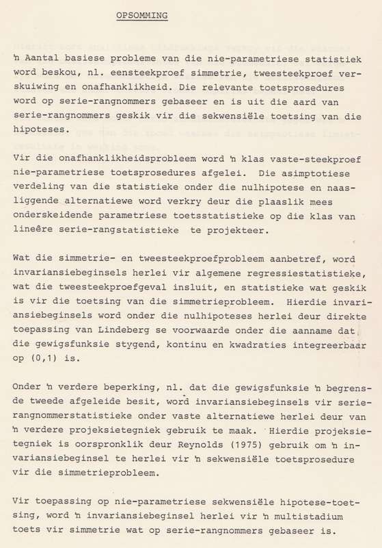 Die Asimptotiese Verdeling van Serie-Rangnommer-Statistieke onder Vaste Alternatiewe (Inscribed b...