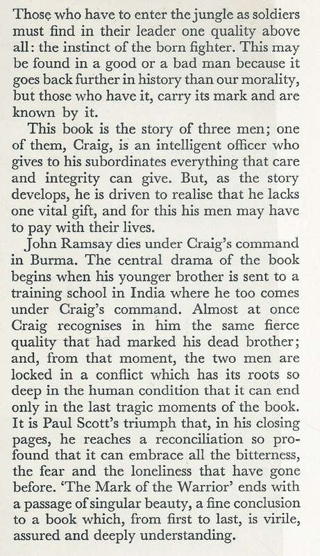 The Mark of the Warrior (First Edition, 1958) | Paul Scott