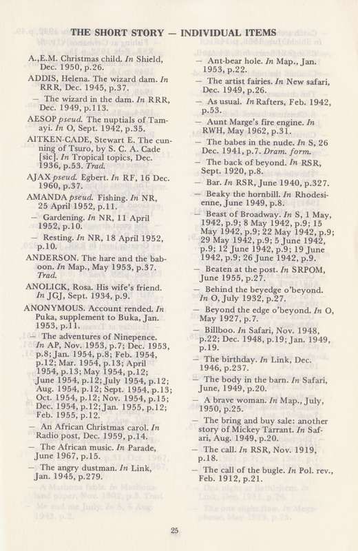 Rhodesian Literature in English: A Bibliography (1890-1974/5) | J. Pichanick, et al.