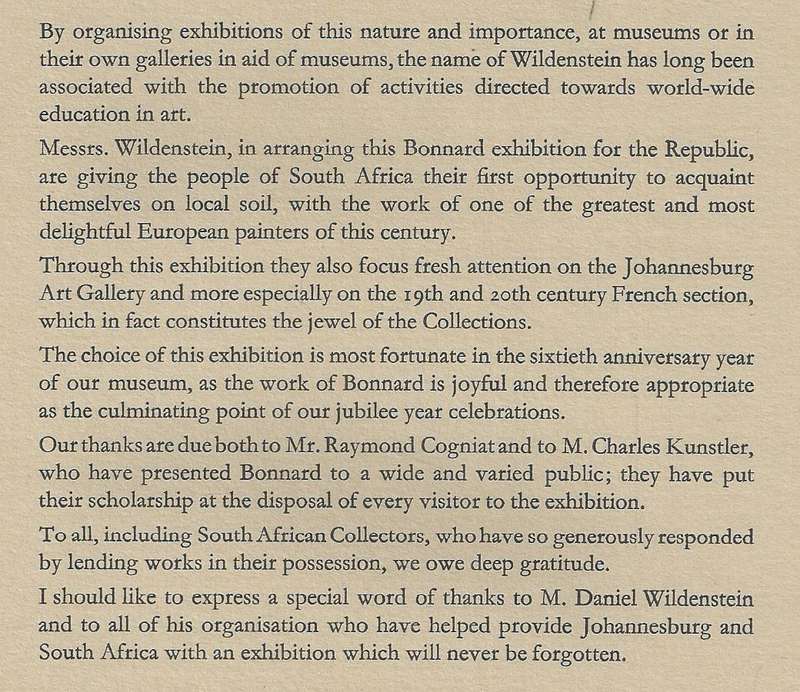 Pierre Bonnard: 2 Volumes to Accompany an Exhibition of his Work at the Johannesburg Art Gallery,...