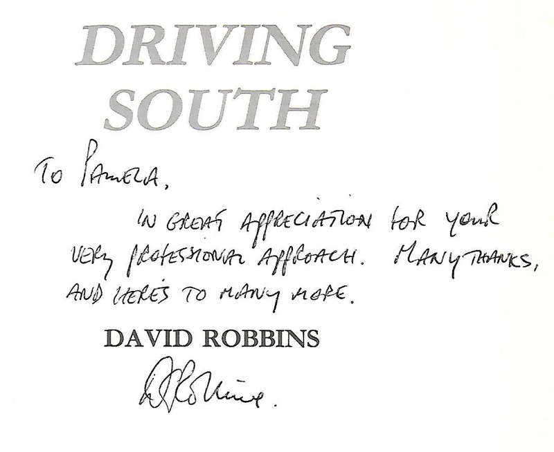 Driving South (Inscribed by Author) | David Robbins