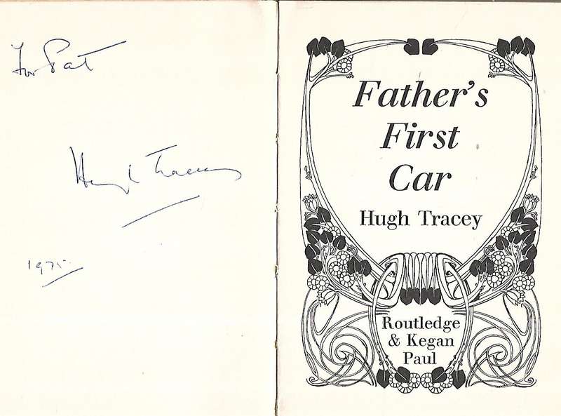 Father's First Car (With Author's Dedication) | Hugh Tracey