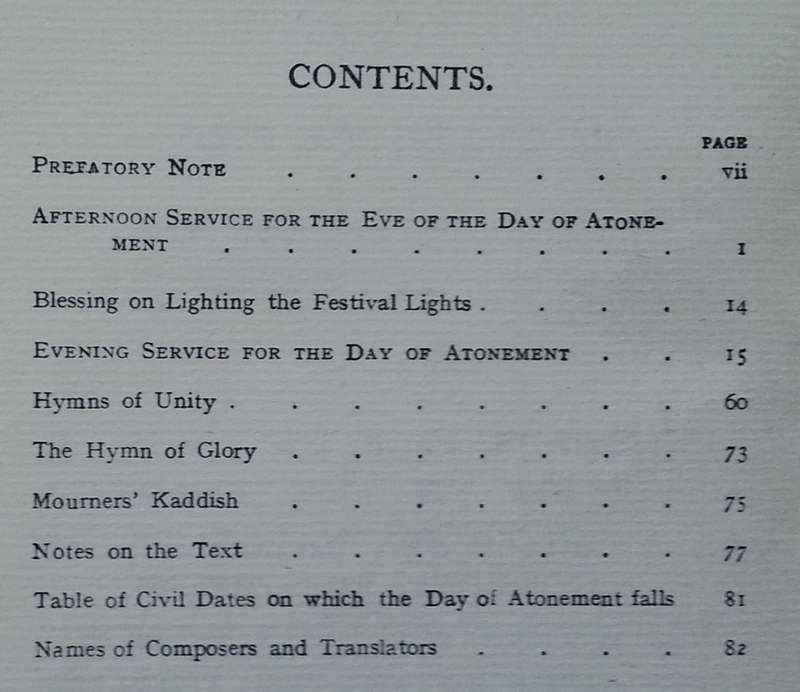Service of the Synagogue: Day of Atonement, Part 1, Evening Service