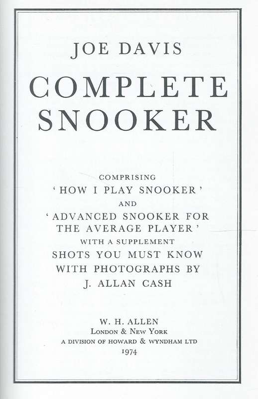 Complete Snooker | Joe Davis