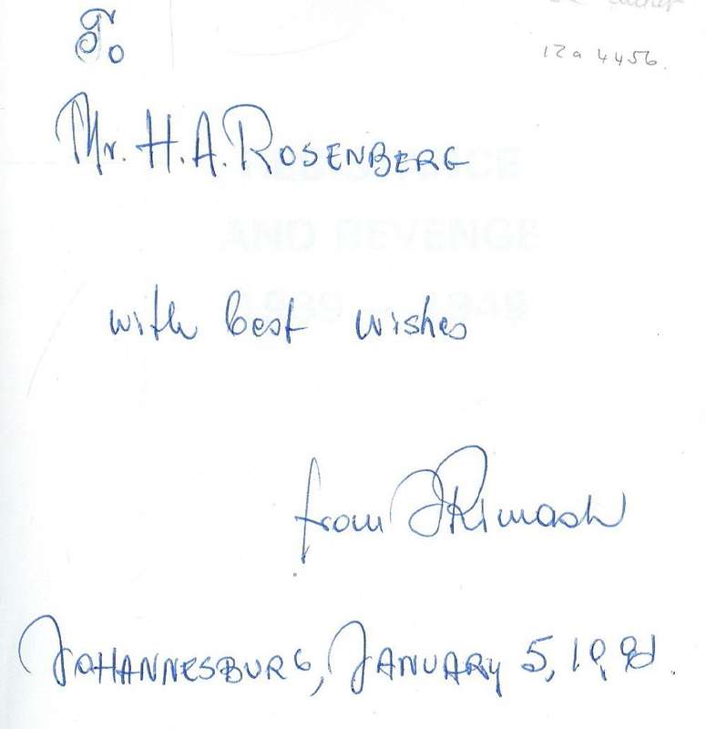 Resistance and Revenge, 1939-1949 (Inscribed by Author) | Joseph Riwash
