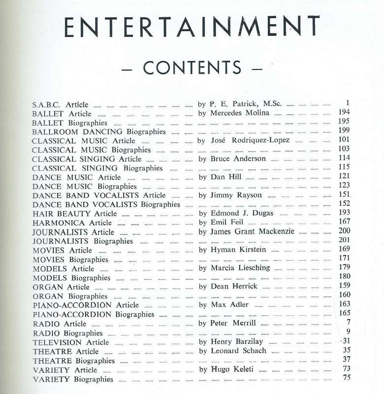 Who's Who in Entertainment & Sport in South Africa 1959-1960