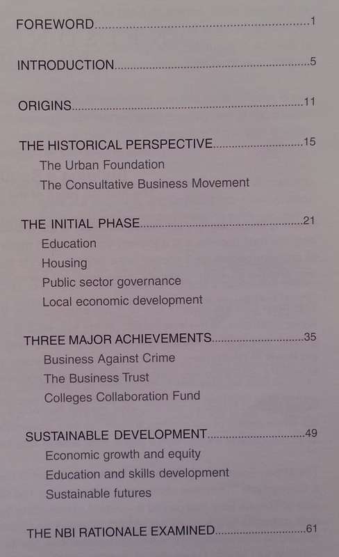 Building a South African Future: The First Ten Years of the National Business Initiative