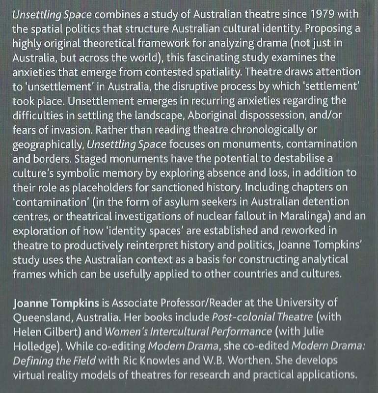 Unsettling Space: Contestations in Contemporary Australian Theatre | Joanne Tompkins