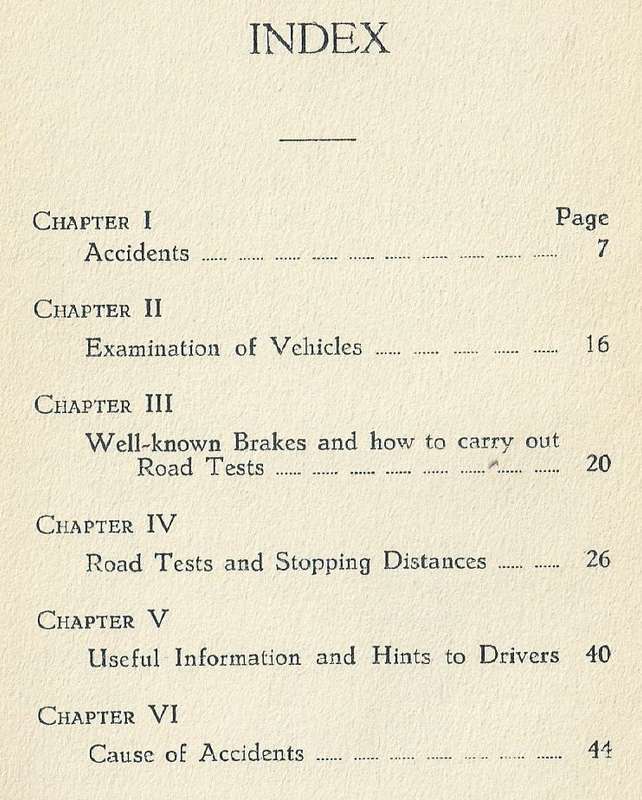 Motor Accidents and Driving Controls (Published c. 1938) | Major H. Meintjies