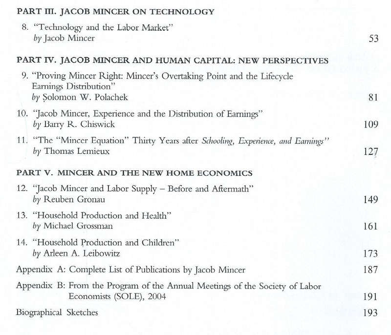 Jacob Mincer: A Pioneer of Modern Labour Economics | Shoshana Grossbard (Ed.)