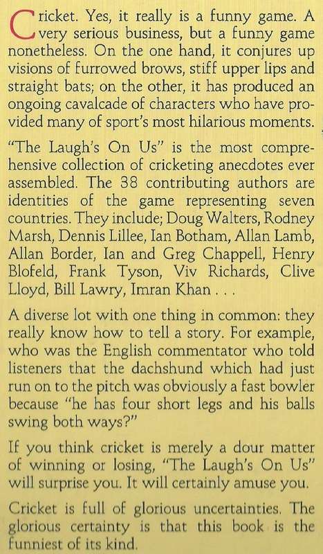 The Laugh's On Us: Cricket's Finest Tell Their Funniest (With Cartoons by Jeff Hook)