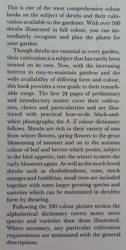 The Dictionary of Shrubs in Colour | S. Millar Gault