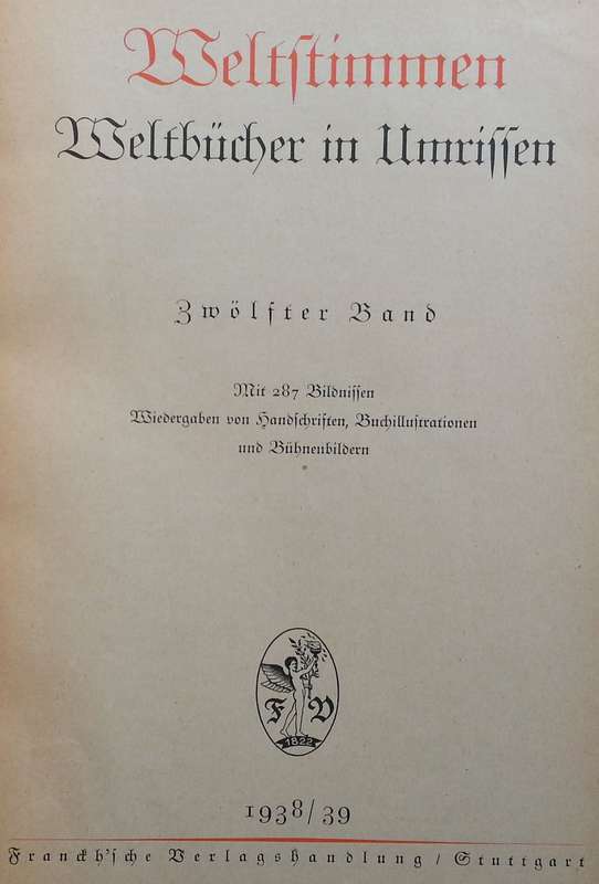 Weltstimmen: Weltbucher in Umrissen (German, Vol. 12)