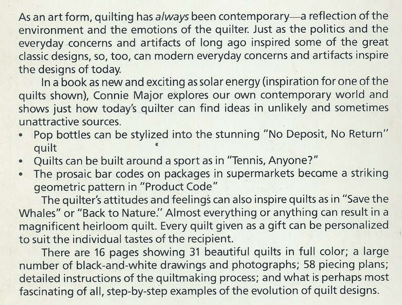 Contemporary Patchwork Quilts: A Stitch in Our Time | Connie Major
