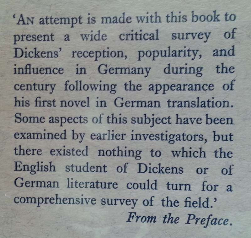 Dickens' Works in Germany, 1838-1937 | Ellis N. Gummer