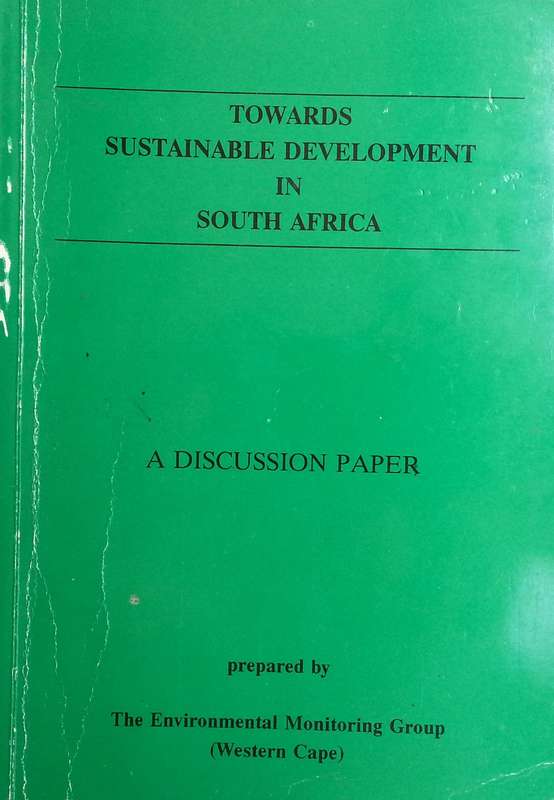 Towards Sustainable Development on South Africa: A Discussion Paper