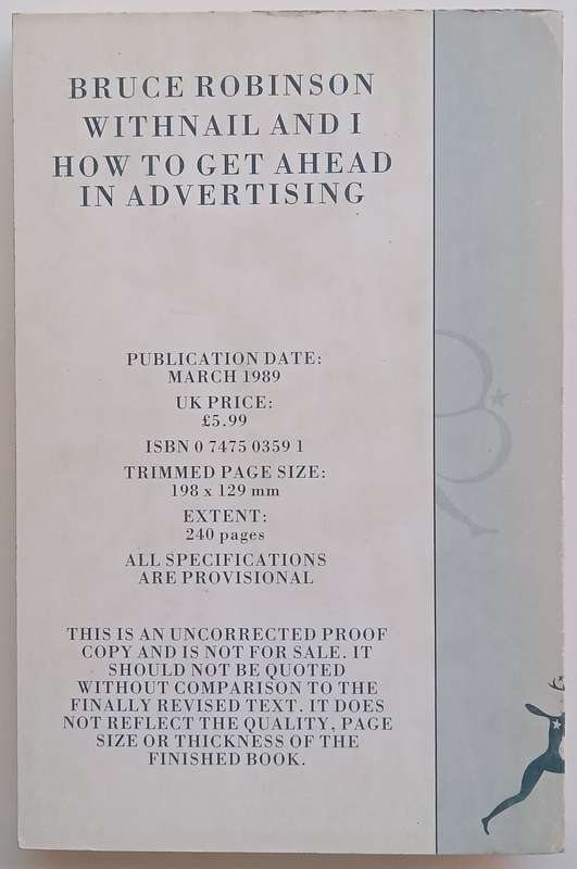 Withnail and I & How to Get Ahead in Advertising (Proof Copy, Copy of Stephen Gray) | Bruce Robinson