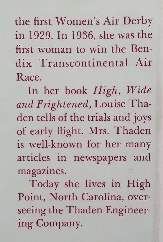 High, Wide and Frightened (Inscribed by Author) | Louise Thaden