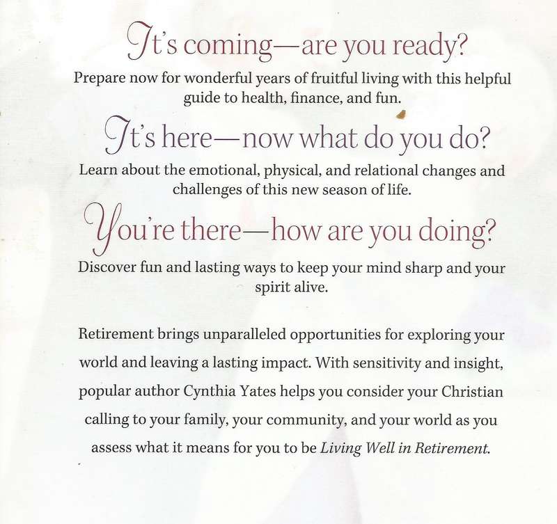 Living Well in Retirement | Cynthia Yates