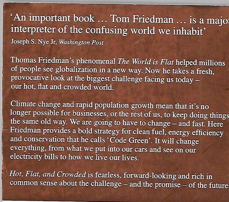 Hot flat and crowded | Thomas L Friedman