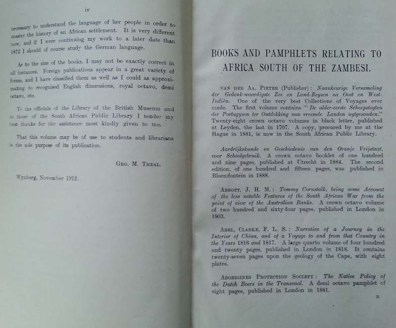 Catalogue of Books and Pamphlets Relating to Africa South of the Zambesi (First Edition, 1912) | ...