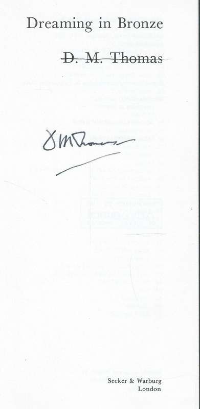 Dreaming in Bronze (First Edition 1981, Signed by Author) | D. M. Thomas
