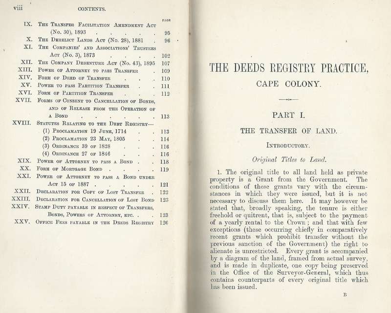 The Practice of the Deeds Registry Office of the Cape Colony (Published 1903) | Joseph Foster