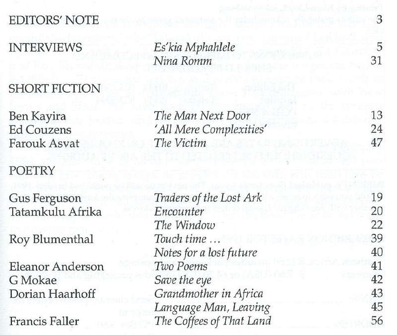 Imprint: A Magazine of the Arts (Nos. 1-5, 1993-1995)