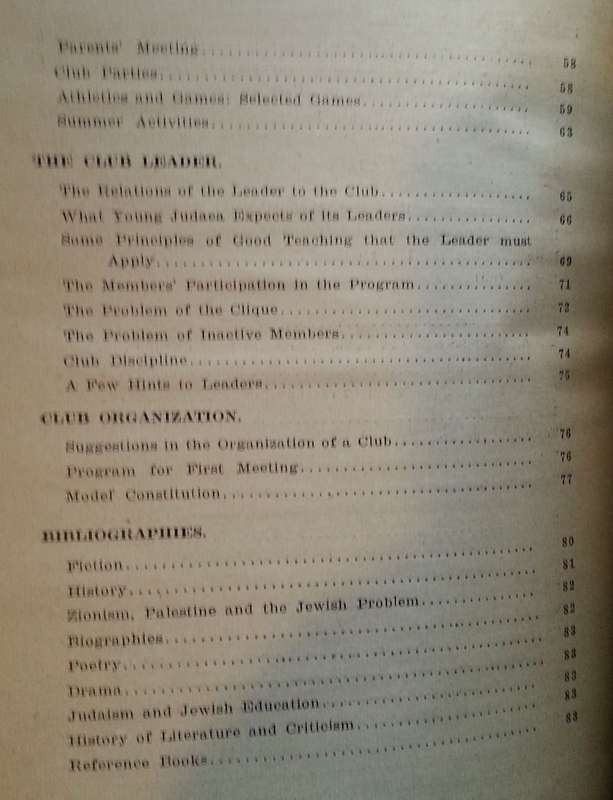 A Handbook on Club Leadership for Leaders of Young Judaea and Other Jewish Youth Groups