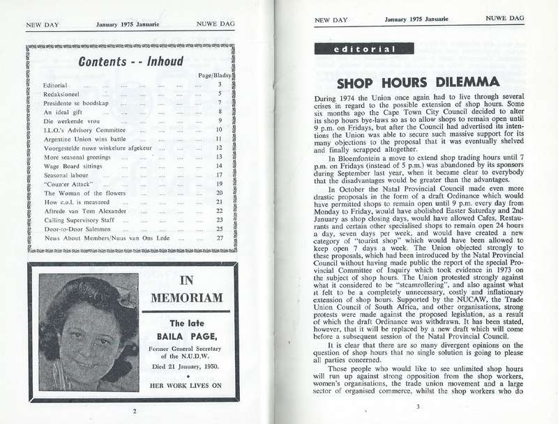 New Day: The Shop and Office Employees' Magazine (Vol. 29, Jan. - Oct. 1975)
