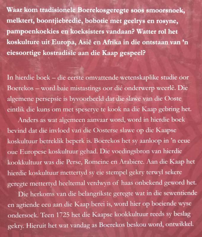 Die Geskiedenis van Boerekos, 1952-1806 (Afrikaans) | H. W. Claassens