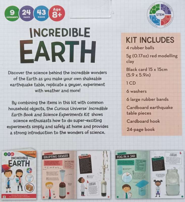 Incredible Earth: Book & Science Experiments Kit (Box Set)